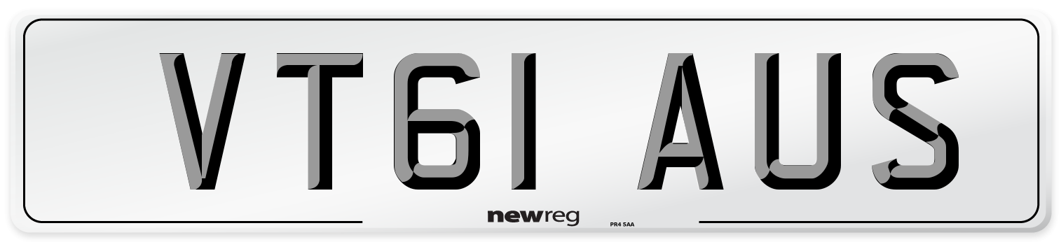 VT61 AUS Number Plate from New Reg